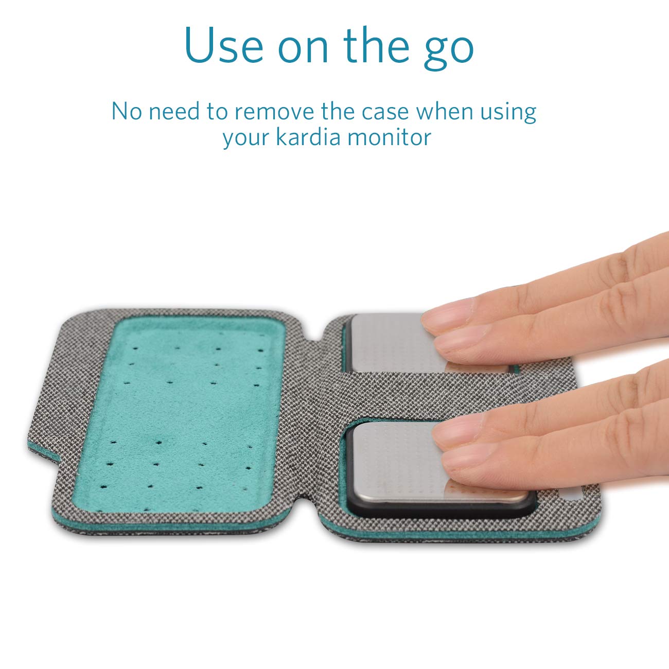 Carrying case for Kardia Mobile EKG Monitor - Travel Kardia Case Fits in Pocket, Features Magnetic Closure to Keep Kardia Device Safe On the Go, Gray
