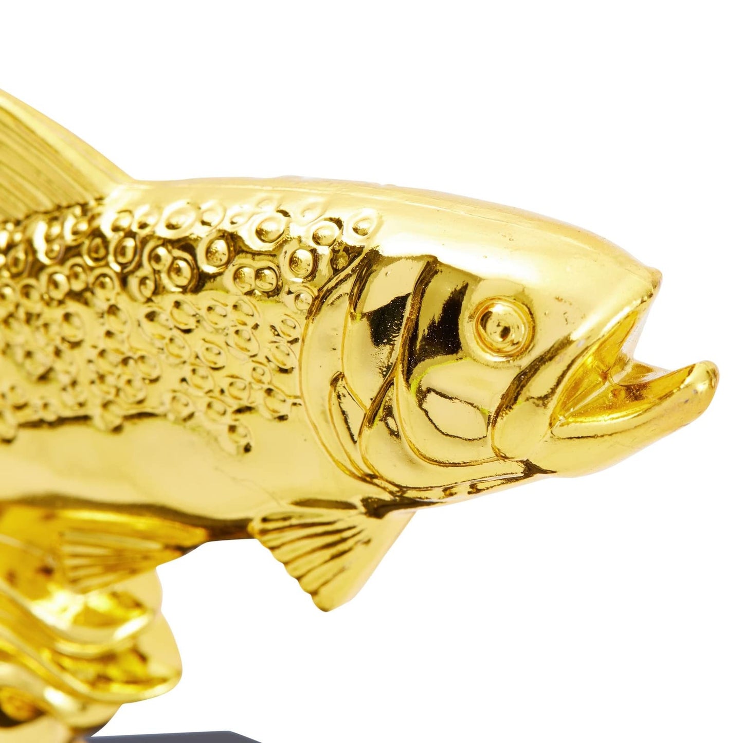 Juvale Small Golden Fishing Trophy Award for Ceremonies, Tournaments, Competitions, and Fish Derbies, Biggest Fish Trophy for Kids and Adults, Customizable Base for Personalized Engraving, 3x5 in