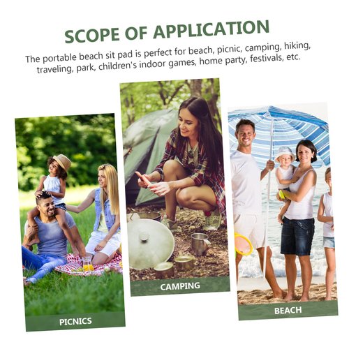 GOOHOCHY Folding Waterproof Sit Pad Portable Oxford Cloth Camping Mat Lightweight Outdoor Cushion for Hiking Picnic and Travel