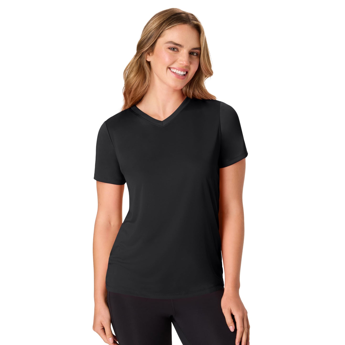 Hanes Women's Sport Cool DRI V-Neck T-Shirt, Moisture-Wicking Performance Tee, 40+ UPF Protection, 5-Pack