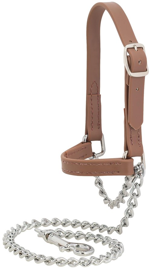 Weaver Leather Livestock Adjustable Brahma Webb Goat Halter, Brown, Large
