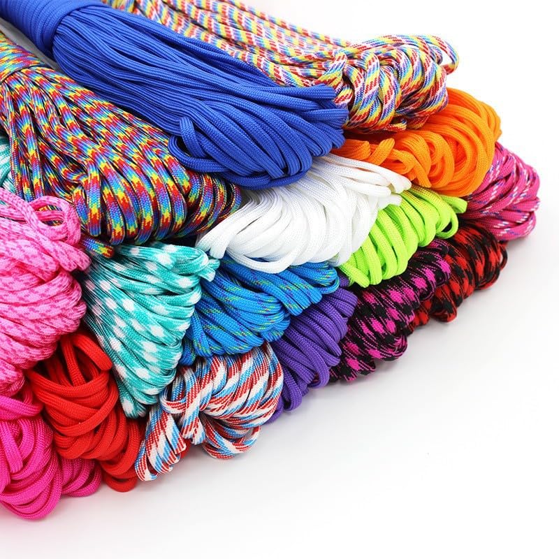 10PCS Random Combo 3meter /10ft Diameter 4mm Paracord Cord Bracelet Crafting Combo Kits Multifunction Paracord Ropes for DIY Manual Braiding Supplies Making Lanyard, Bracelet, Dog Collar