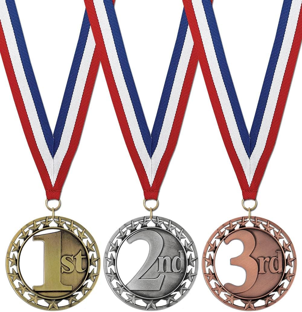 Hodges Award Medals - Gold, Silver, and Bronze Award Medals - 3 Pack (1st 2nd 3rd)