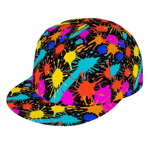 Fashion Baseball Cap Colorful Splatter Color Art Dad Cap for Girls and Boys - Fitted Breathable Baseball Bucket Cap Headwear