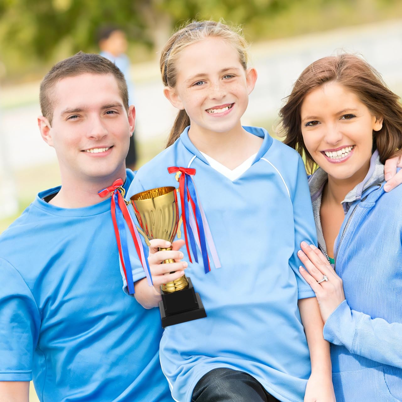 NUOBESTY Trophy Cup, 9.6Inch Gold Large Trophy Award Trophies for Sports, Competitions, Tournaments, Party Favors for Winners, Game Rewards