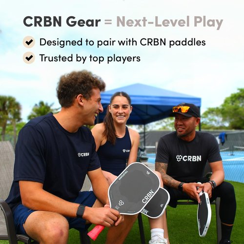 CRBN Drytec™ Overgrips - Pickleball Paddle Grip Tape - Absorbs Shock & Moisture - 4-Pack, Black