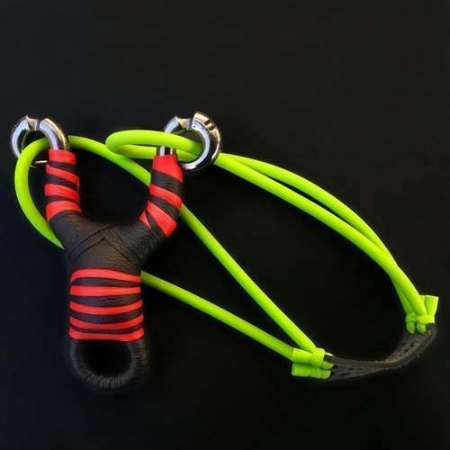 THOUGHTOSIS 1 PCS Slingshot for Adults, 2 Types of Anti-Frozen Bands for Dual Purpose, 4 in 1 Maganetic Bag
