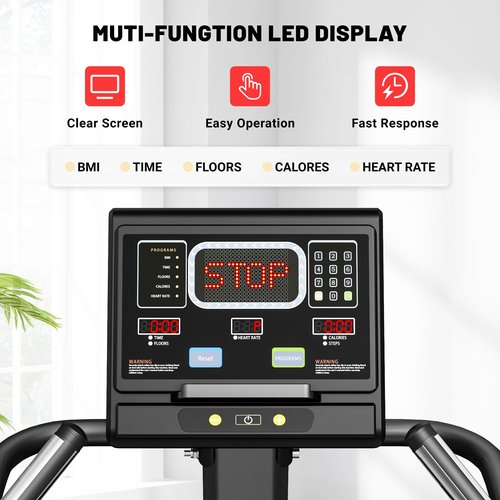 Jelens Stair Stepper Machine with LED Screen 440 LBS, Commercial Grade Stair Climber Exercise Machine for Home with 15 Resistance Levels for Cardio, 24-164 Steps/Minute (Classical)