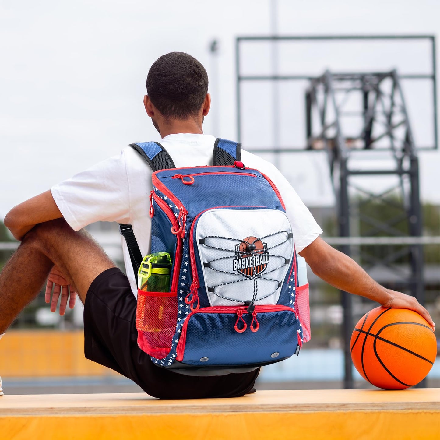 VIGEGARI Basketball Bag Backpack with Ball Compartment & Shoe Pocket – Gym Bag for Basketball, Soccer, Football, Volleyball – Large Capacity Athletic Backpack for Youth & Adults, Basketball Gifts