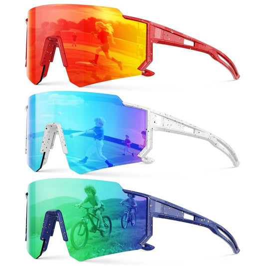 Fanshen Youth Baseball Sunglasses for Kids - Polarized Sunglasses Softball Cycling for Boys Girls Ages 3-12 UV Protection