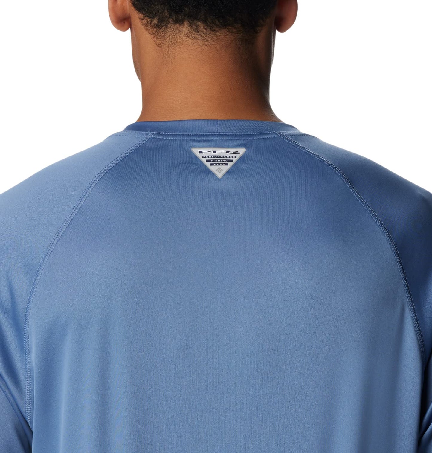 Columbia Men's Terminal Tackle Long Sleeve Shirt, Bluestone/Collegiate Navy Logo, 6X Big