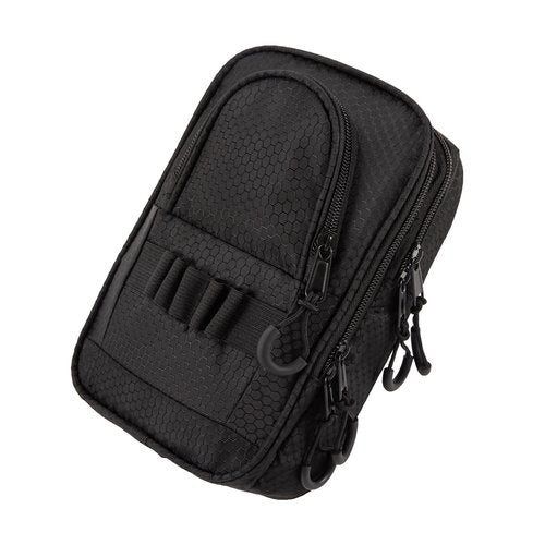 Golf Ball Bag Valuables Pouch,Golf Tee Bag Pouch Accessories with Detachable Carabiner Large Capacity Multiple Compartments can Store 12-15 Balls,Tees,Gloves,Mobile Phone and Keys