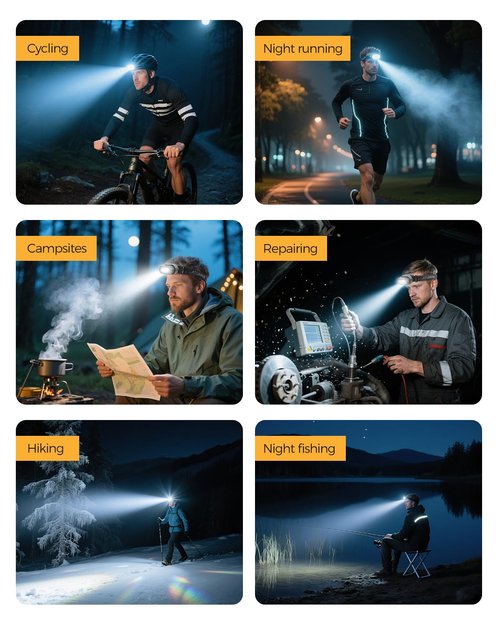 JUFUD2Y Rechargeable LED Headlight,2 Pack Headlamp with Motion Sensor, 8 Light Modes,1200 Lumens Dual Beam,Head Lamp 39H Long Battery Life,Camping Light with Charging Case for Hiking,Outdoor,Fishing