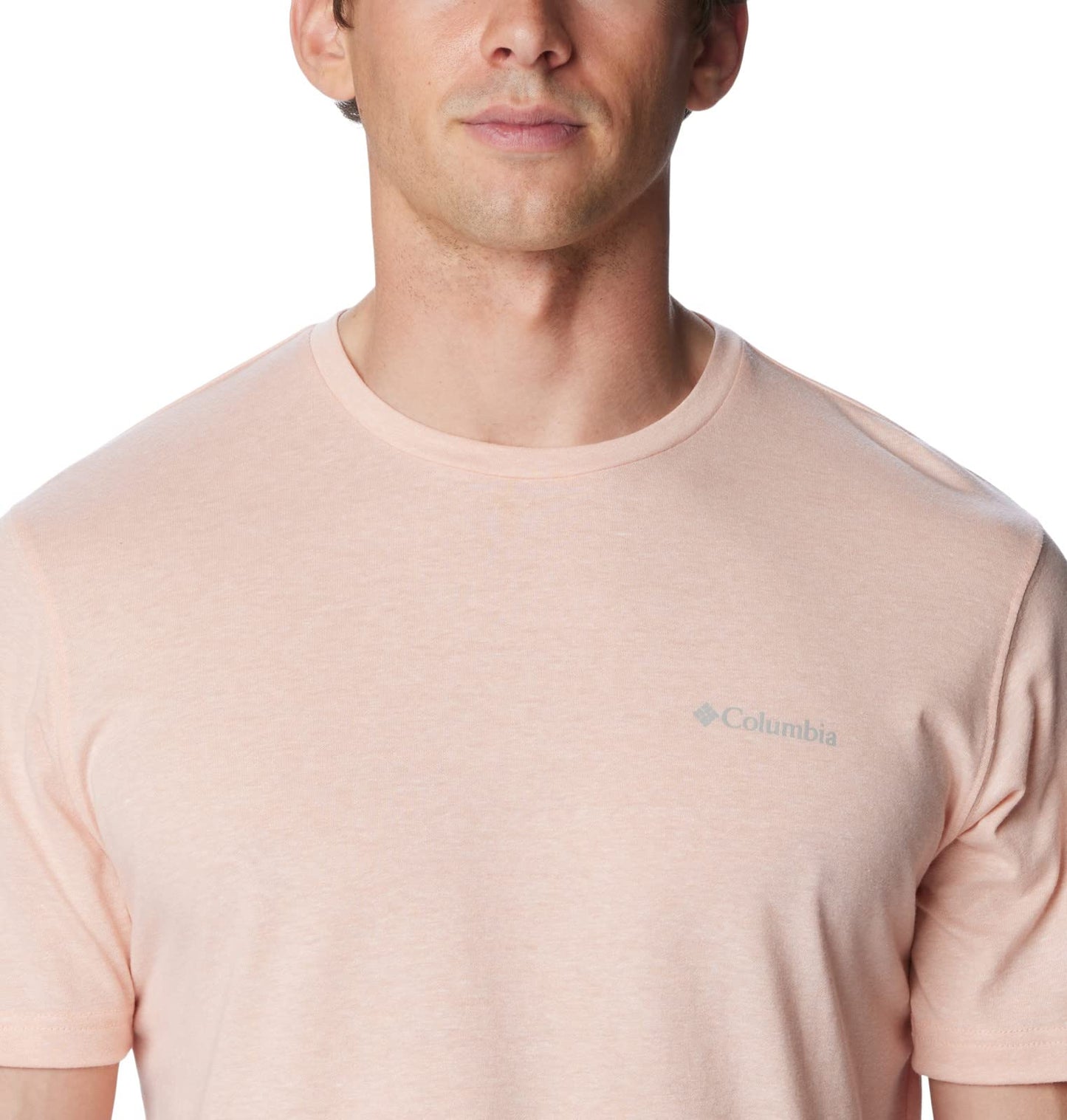 Columbia Men's Thistletown Hills Short Sleeve, Peach Blossom Heather, 3X Big