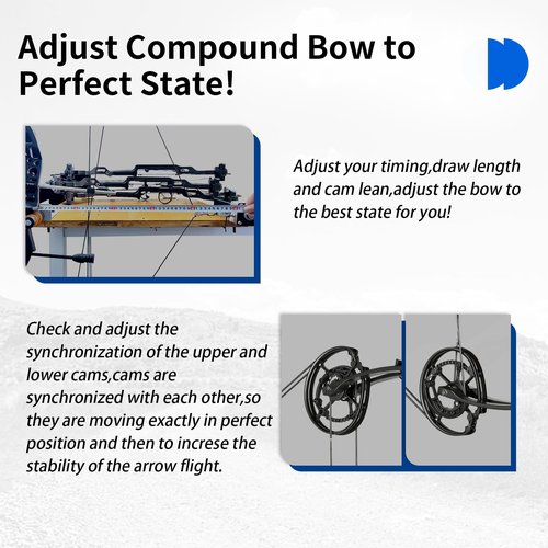 SPG Archery Draw Board for Compound Bow - Hand Crank Compound Bow Draw Board with Tow Rope 100lbs Pulling Capacity Professional Bow Maintenance Tool Fits Most Bow Press