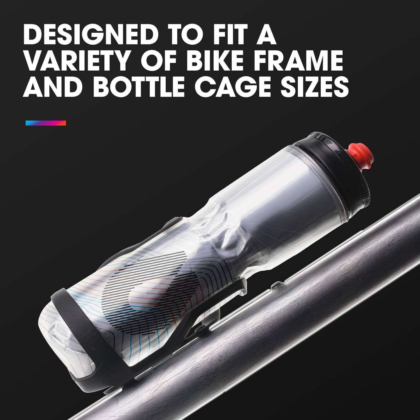 HydraPak | Polar Bottle - Polar Surge Insulated Bike Water Bottle 2-Pack - High Flow, Cycling & Sports Squeeze Bottle (Ascent Blue, 600ml / 20oz)