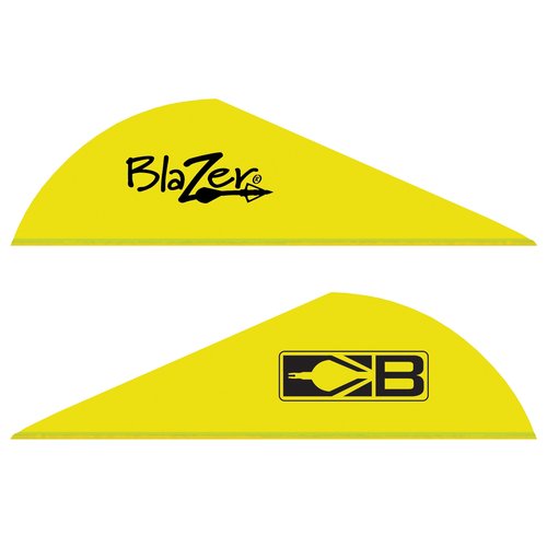 Bohning Blazer Archery Vane (100-Pack), Neon Yellow, 2 inch