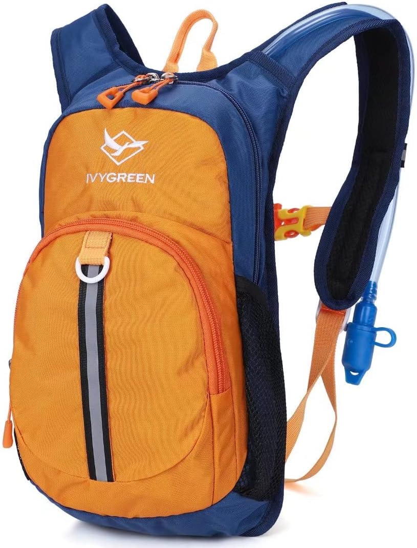 Ivygreen Kids Hydration Backpack, Hiking Backpack for Boys or Girls with 1.5L Water Bladder