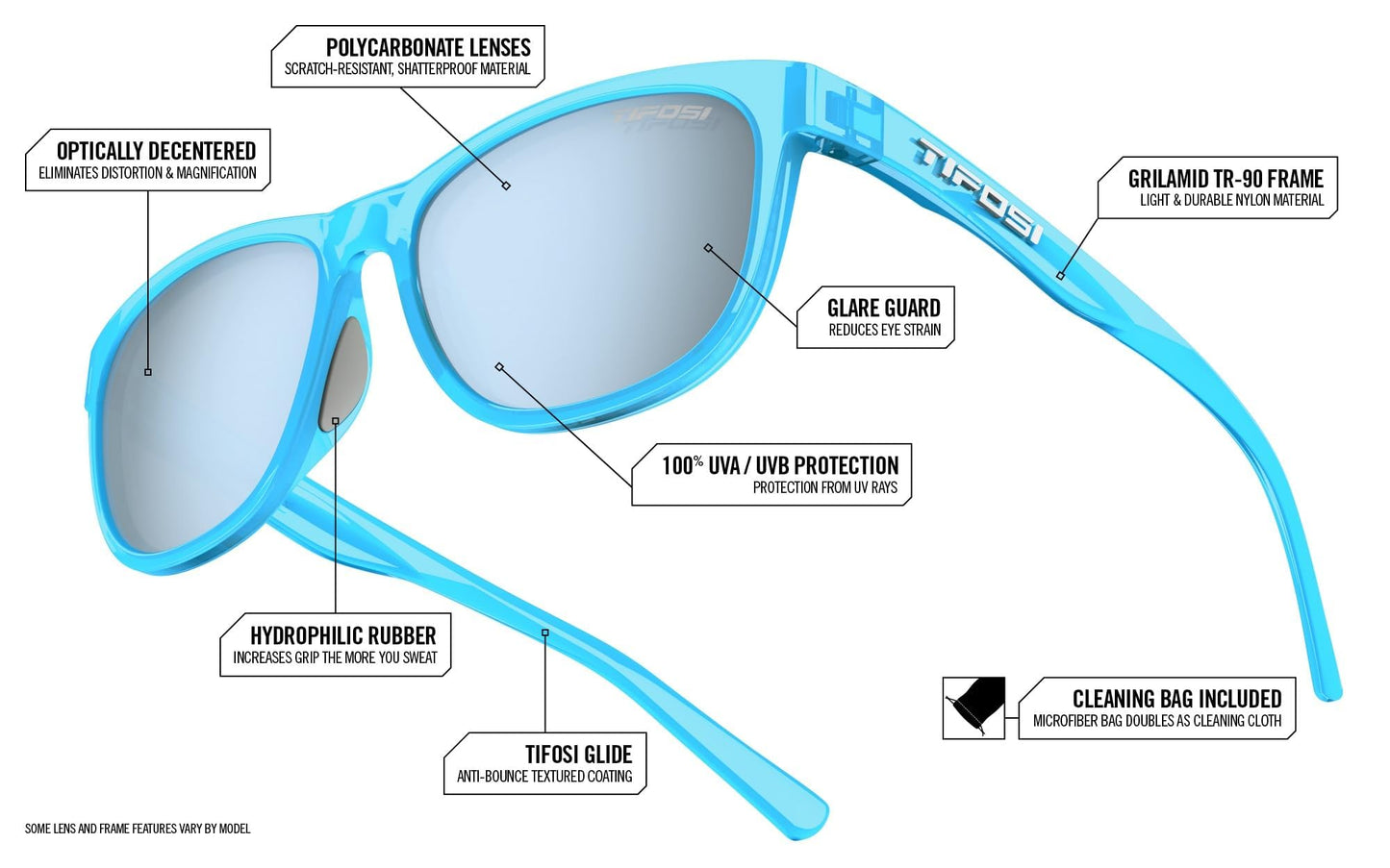 Tifosi Optics Swank Sunglasses (Satin Electric Green/Smoke Lens Bright Blue Mirror)