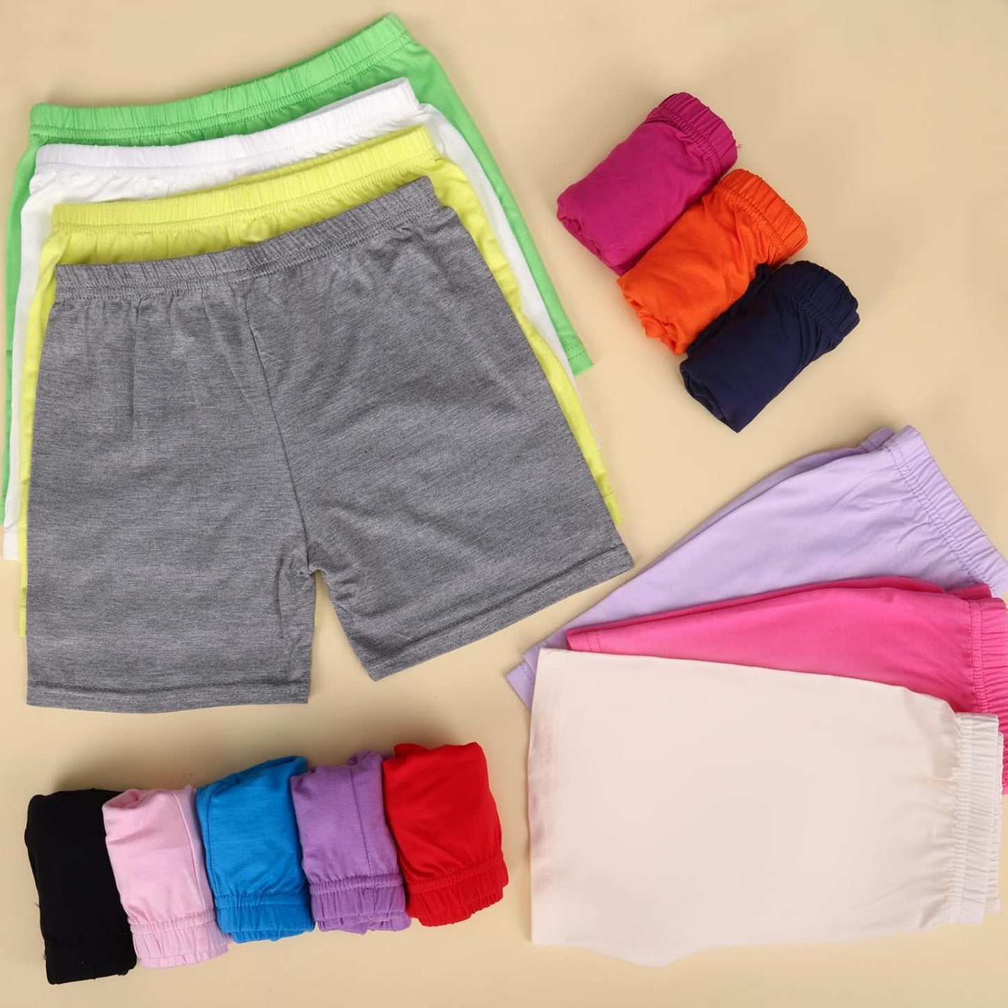15 Pack Girls Dance Shorts, Bike Shorts for Toddlers, Biker Cartwheel Under Dress Multicolor Girls Clothes