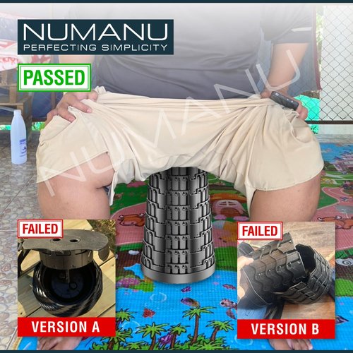 NUMANU 2025 Upgraded Collapsible Stool & 3IN1 Cushioned Carry Bag, Adjustable Height Folding Stool, Telescopic Camping Chair Retractable Seat or Footrest for Outdoors & Travel, Max 620lbs