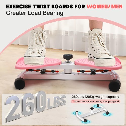 Liznkjious Waist Twisting Machine, Ab Twist Board with Resistance Bands, 260 lbs Weight Capacity, Noiseless Twist Exercise Machine for Women Men Slim Waist and Core Ab Exercise