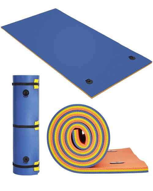 Lily Pad Floating Mat for Lake & Pool, 8'/9'/12' Extra Large Floating Water Mat, 3-Layer Tear-Resistant XPE Foam Suitable for Adults and Kids (Orange, 8 x 4 ft)