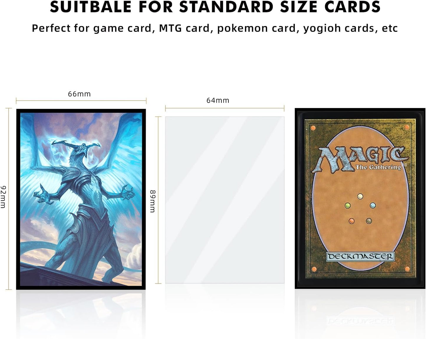 100 MTG Card Sleeves with 100 Inner Sleeves, Textured Back Art Sleeves, Fit Standard Size Cards - Tarkir Dragon