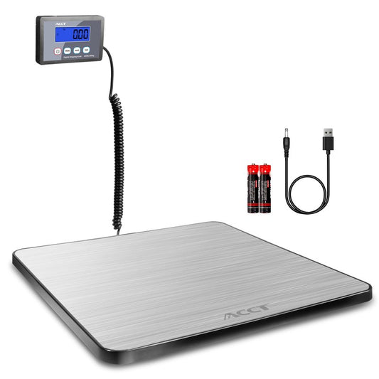 ACCT Shipping Scale, 400lb/1oz, Digital Postal Scale with Hold/auto-Off/Tare Function, Mail Scale for Packages/Pets/Luggage/Office, Heavy Duty Scale, Batteries & USB Cable Included