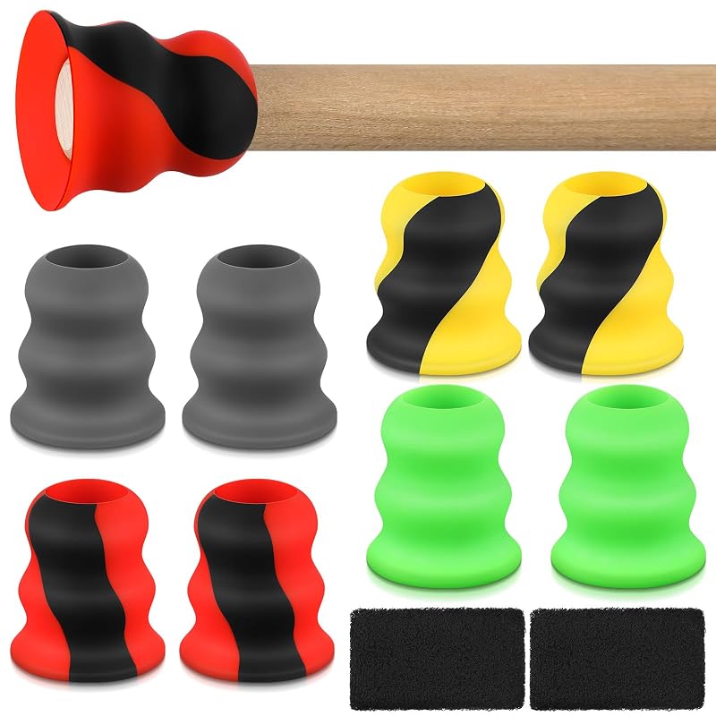 Gemscream Bat Grip Choke Up Rings with 8 Variation: Multicolor – Includes 2 Wrist Sweatbands