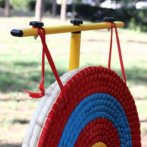 SOPOGER Archery Target for Backyard Adult, Easy Arrow Removal Bow Target, Durable Bow and Arrow Target for Youth Outdoor Shooting Practice (Straw Target Red)