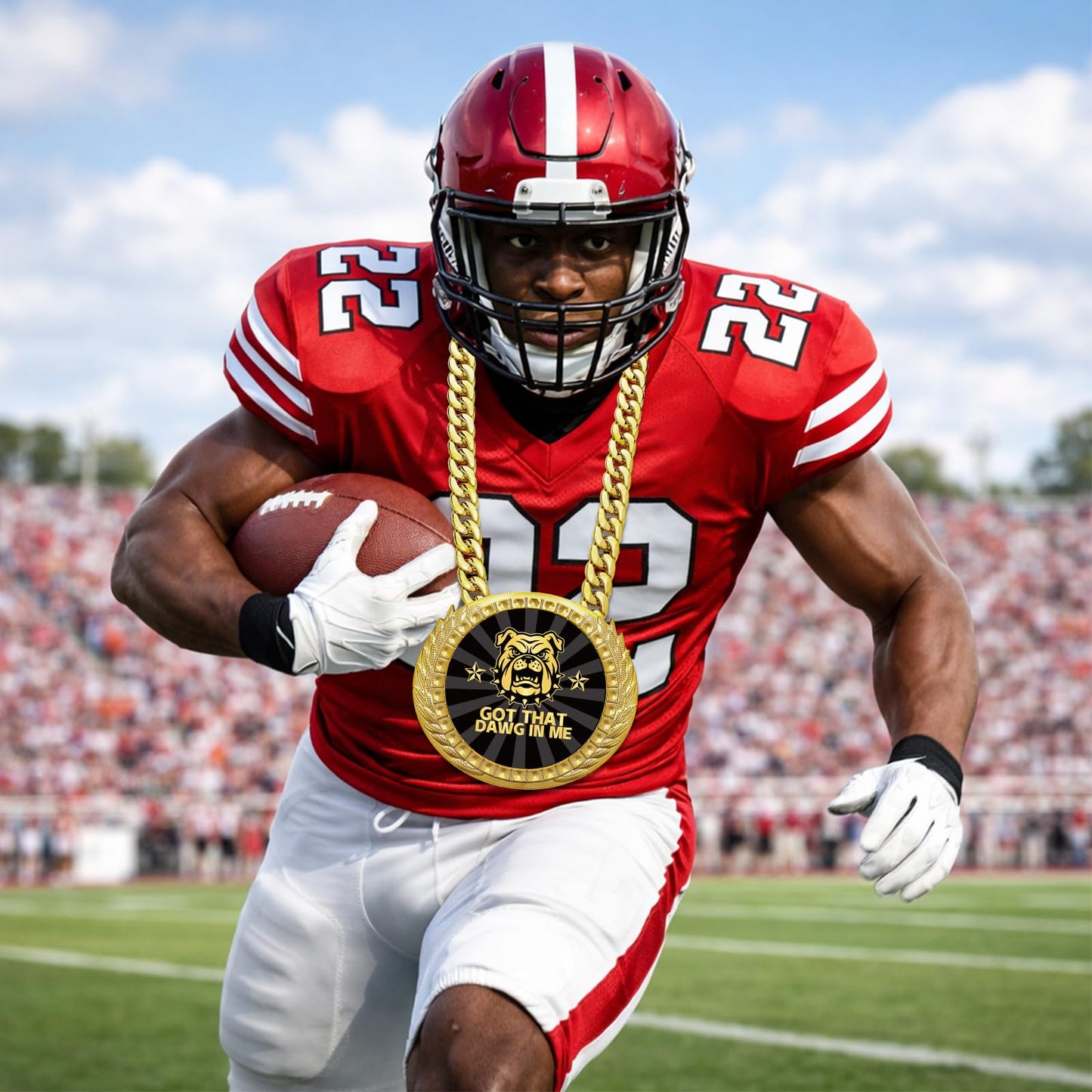 Tondiamo Sports MVP Turnover Chain Medal 6" Big Gold Champ Award Necklace Chain Baseball Basketball Football Soccer Softball Volleyball Competitions Prize Gifts Party Favors (Dog)