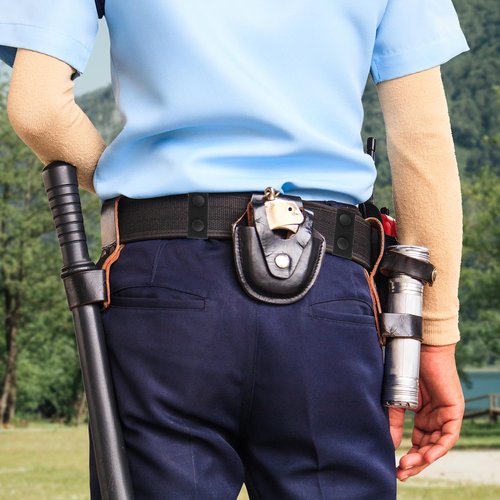 Tweruna 6 PCS Belt Keepers for Duty Belt, Nylon Duty Belt Keepers with Double Snaps, Black Belts Loop Keeper for Police Equipment Tactical Belts Accessories