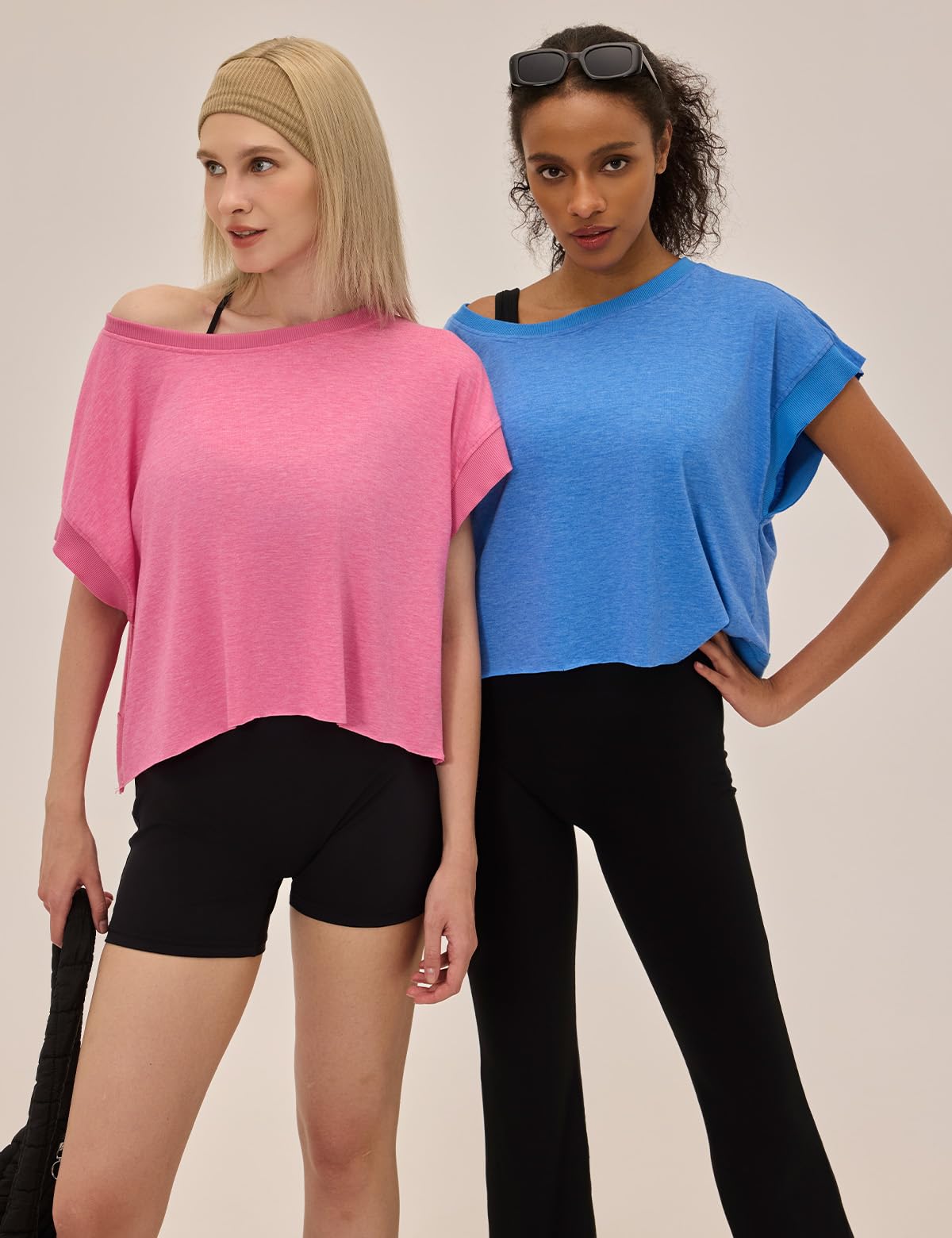 UNIANKIYA Open Back Workout Tops for Women Loose Fit Athletic Crop Tee Short Sleeve Gym Running Yoga Shirt Mint Blue