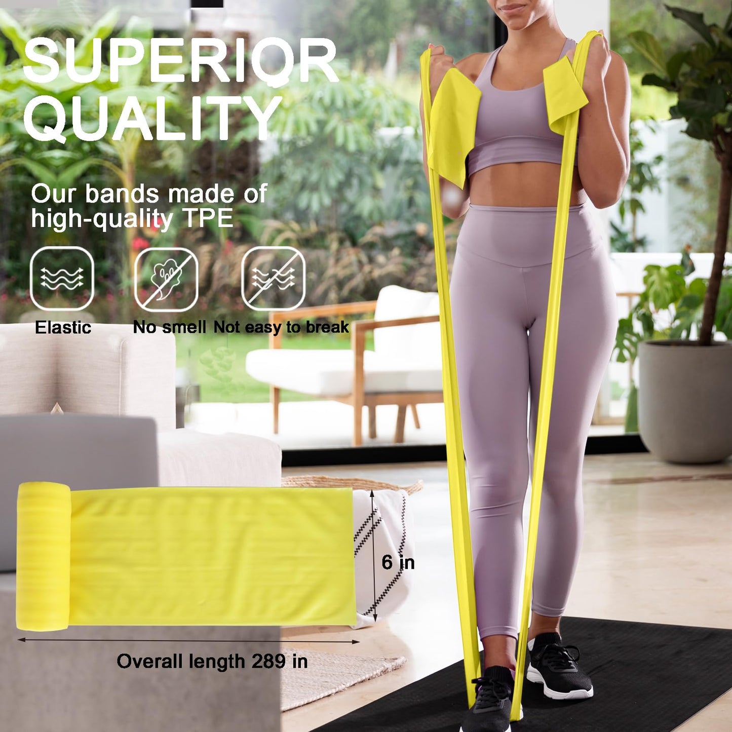 Latex-Free Resistance Band Bulk Roll for Physical Therapy and Exercise