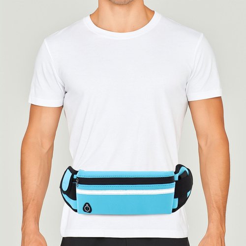 Slim Running Belt Fanny Pack for Men and Women, Adjustable Waist Pack Phone Holder for All Phones, Runners Pouch for Workout, Jogging, Travel, Money Belt and Fitness Accessories Blue