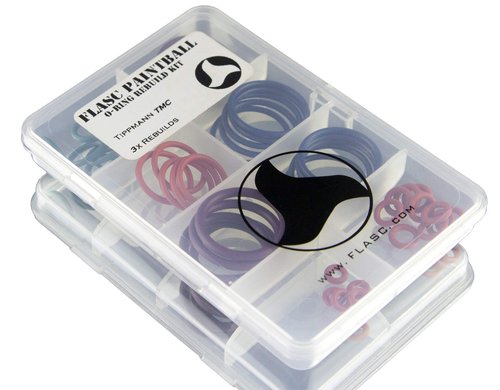 Flasc Paintball Tippmann TMC Oring kit with 3x Rebuilds Color Coded by