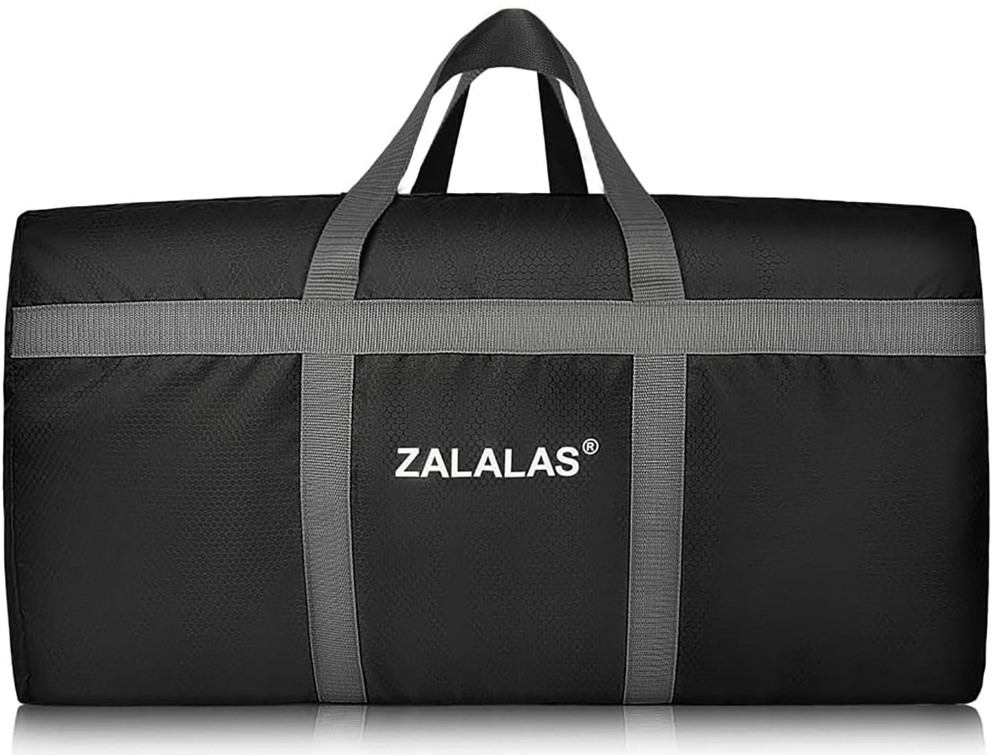 ZALALAS Foldable Duffle Bag, 96L Extra Large Travel Duffel bag Lightweight Weekender Bag for Men Women Water-proof & Tear Resistant,Black