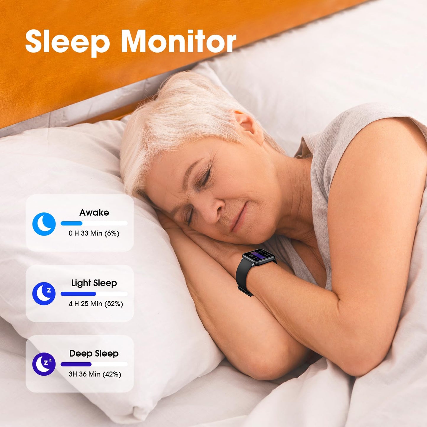 Pedometer Watch Senior Friendly No App No Phone Required, Fitness Tracker