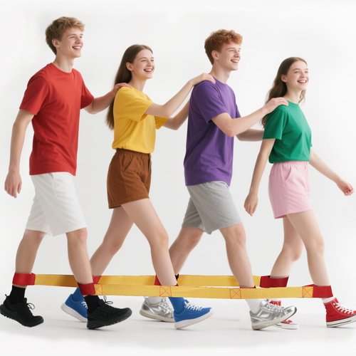 Yanacc Team Building Games for Adults, Outdoor Party Group Games, Cooperative Team Race for Teamwork, Field Day Games(for 4 Players, Pack of 2)