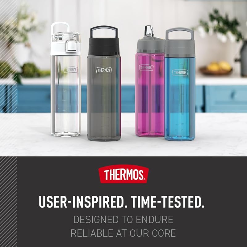 Thermos Icon Series 26oz Water Bottle with Straw Lid - Tritan by Eastman, Smoke