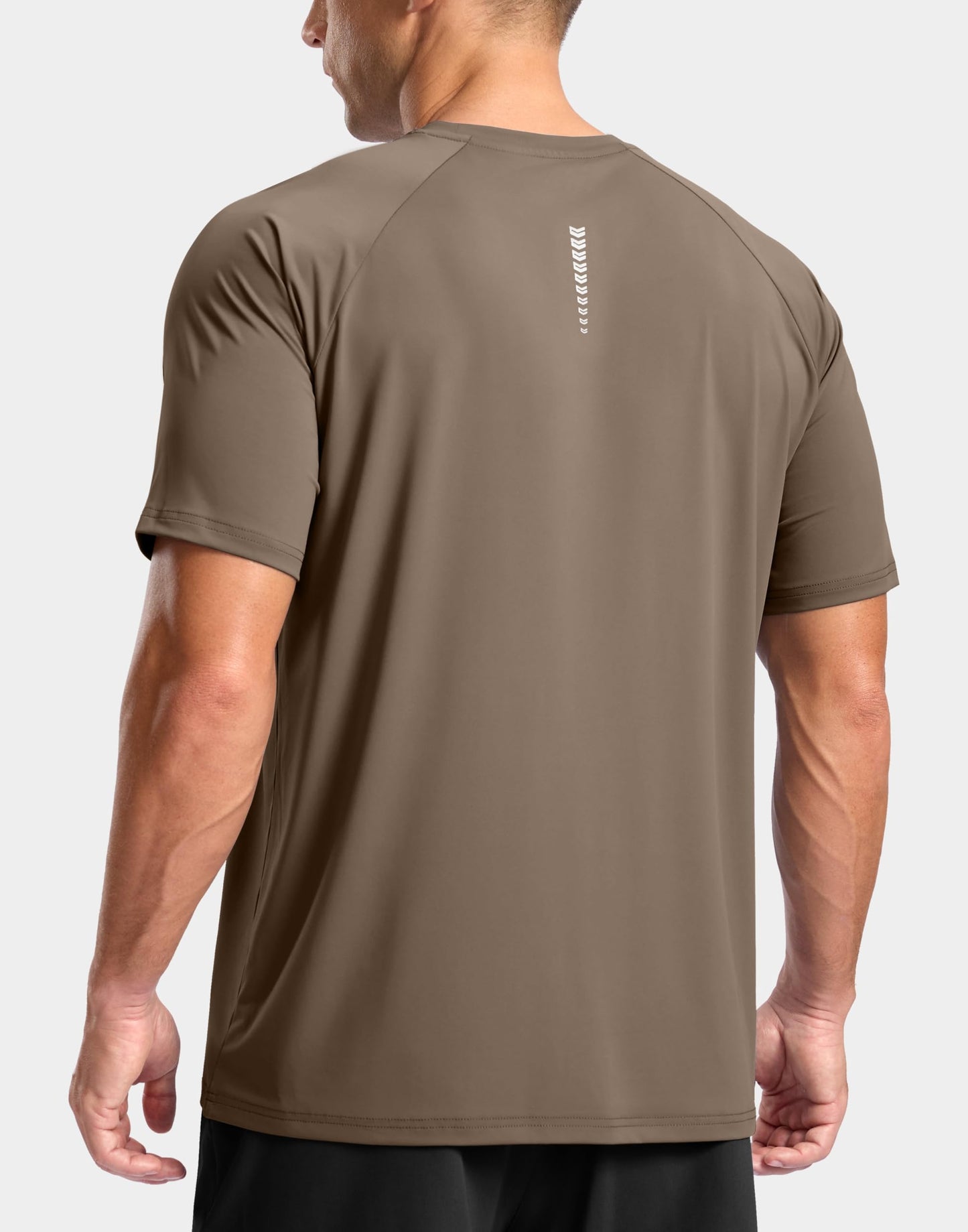 G Gradual Men's Athletic Workout T-Shirts Moisture Wicking Cooling Running Shirts Short Sleeve Performance Tee for Gym Tennis(Taupe,XXL)