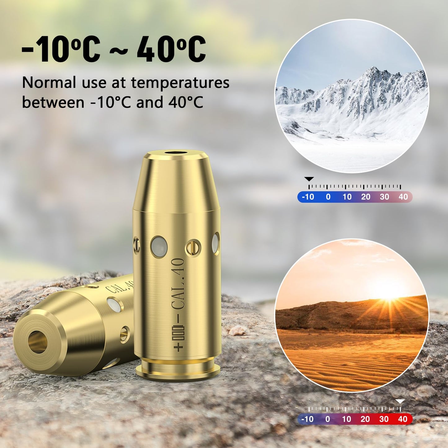 MidTen .40 Bore Sight Red Laser Bore Sighting .40 Red Laser Boresighter Zeroing Laser Bore with 2 Sets of Batteries