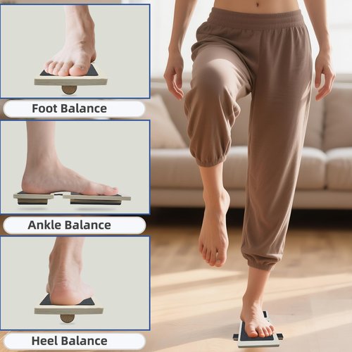 NOSIDAK Ankle Strengthener, Ankle Balance Board for Physical Therapy, Foot Trainer Posture Corrector, Foot Strengthener for Sprained Ankle, Foot Stretcher for Plantar Fasciitis Relief, Wobble Board