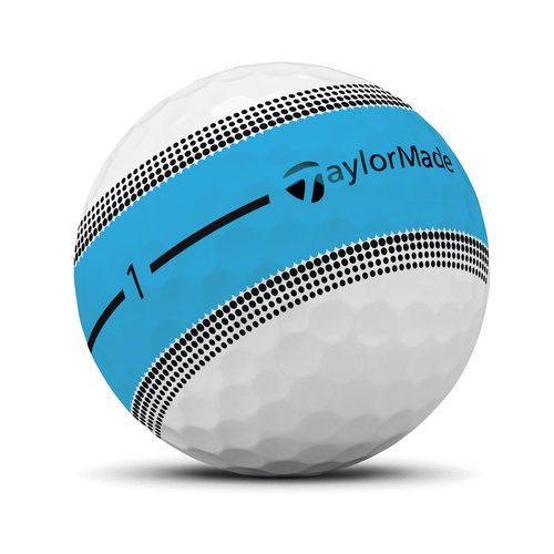 Taylormade New Tour Response Stripe Golf Balls (Multi-Colour), 1 Dozen