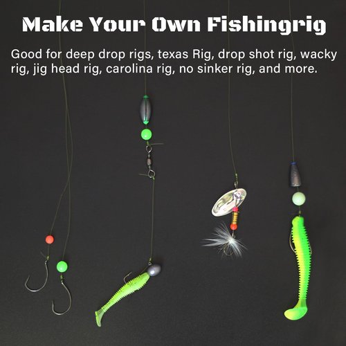 KJEIM Fishing Beads 6mm 8mm 10mm Glow in The Dark Bead Round Plastic Lure Rigging Catfish Rig Freshwater Saltwater for Fishing Rigs (8mm (300pcs))
