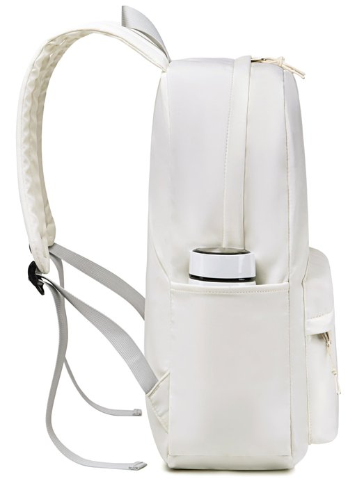 School Backpack for Teen Girls Women Laptop Backpack College Bookbags Middle School Travel Work Commuter Back Pack(Solid Beige)
