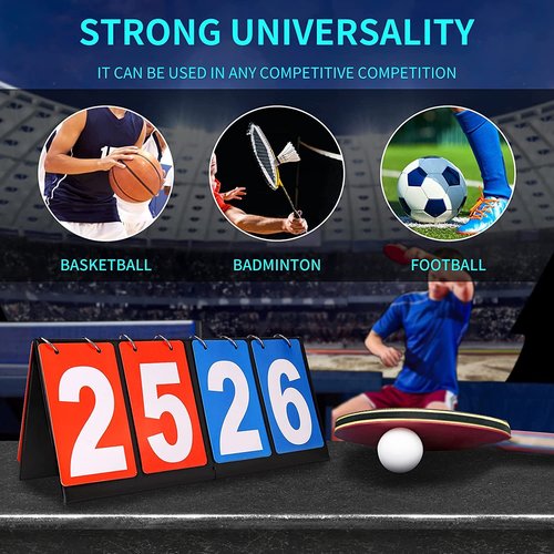 yiwoo Scoreboard Score Keeper,Volleyball Basketball Tennis Table Tennis Scoreboards(4-Digital)