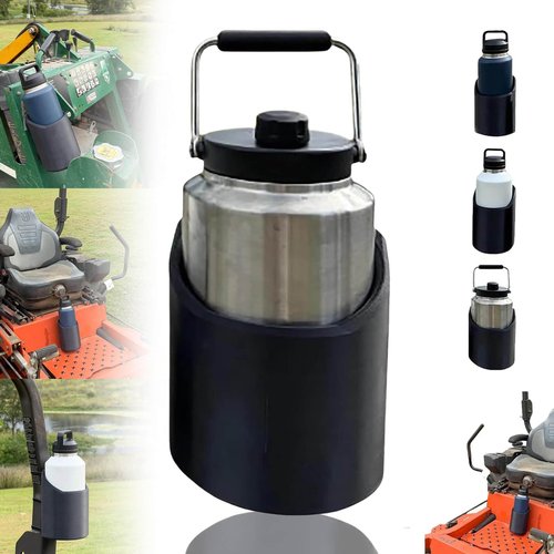 Magnetic Bottle Holder, Big Magnetic Bottle Mounts for 46, 50, 64 Oz, Heavy Duty Magnetic Drink Holder, Portable Magnetic Drink Holder for Tractor Fridge Yacht RV Forklifts Bus Lawnmower Truck (64oz)