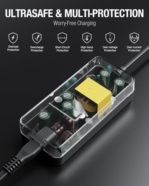 ALIENSX Original Replacement 42V 1.7A 71W Charger for Ninebot by Segway ES1 ES2 ES3 ES4 MAX ES4 Plus M365 G30LP E22 E25 T15 F20 F20 F20A F20D F25 F25E F30 F30D F30E F30S F40 F40D F40E D18 D28 D38 etc.